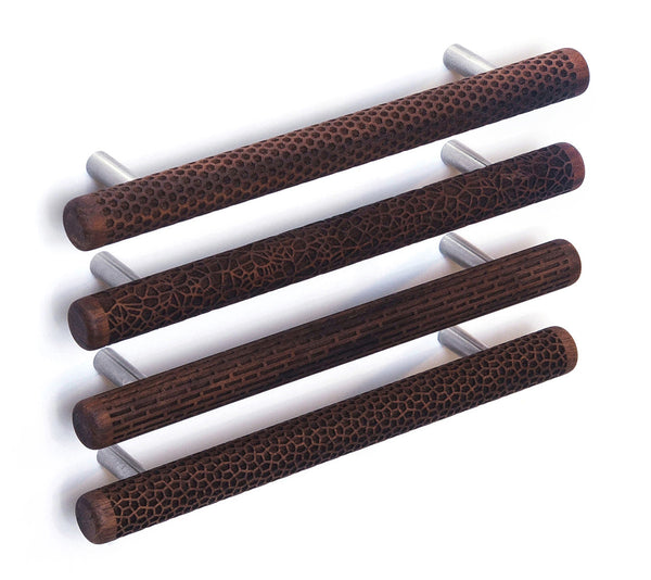 Etched Collection Pulls - Black Walnut