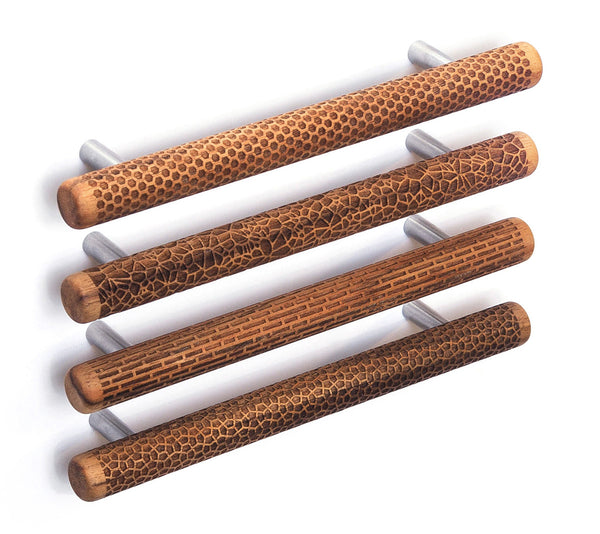 Etched Collection Pulls - Teak